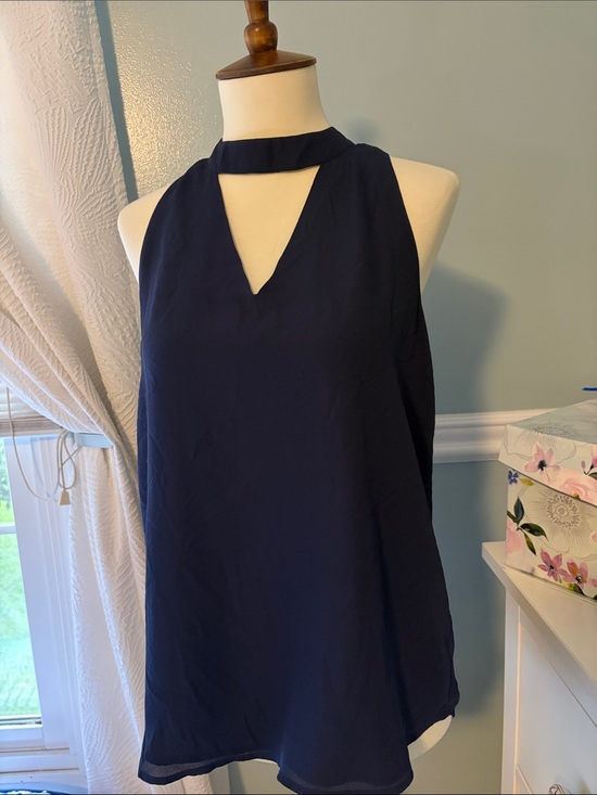 Tops - Women’s Navy Halter Neck Sleeveless Top